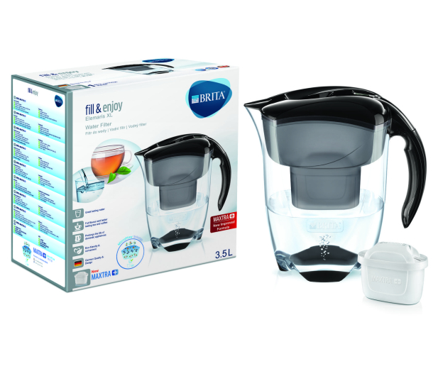 Brita BRITA Dzbanek filtrujący Elemaris XL (czarny) + wkład Maxtra - 1392265 - zdjęcie 2